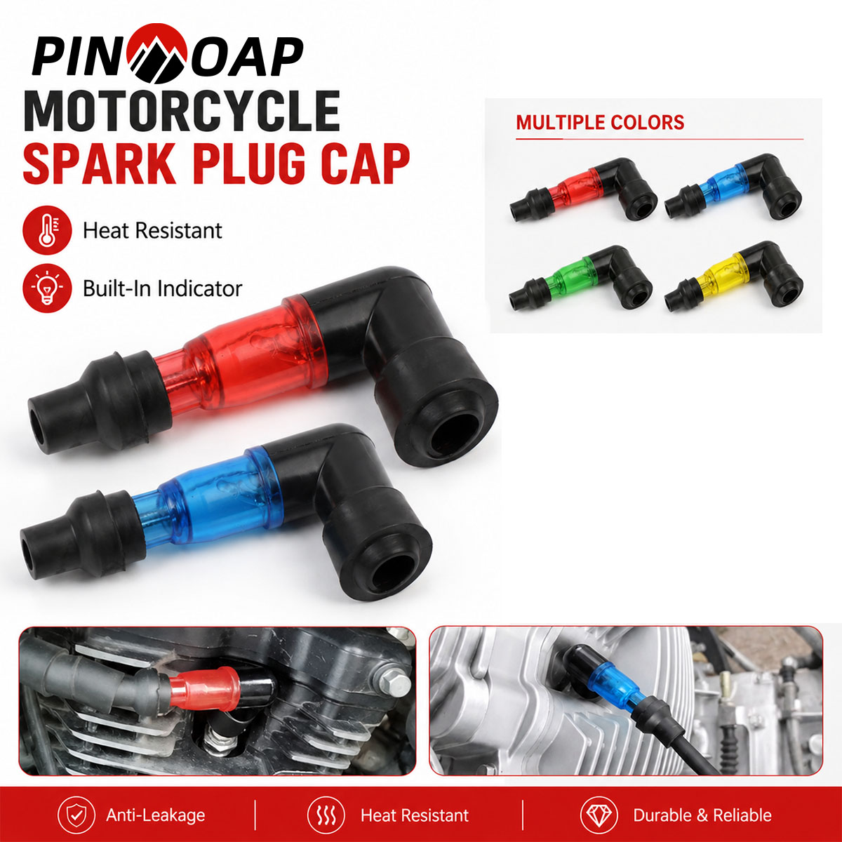 Motorcycle Spark Plug - PINMOAP 1/2PCS 고성능 오토바이 점화 플러그