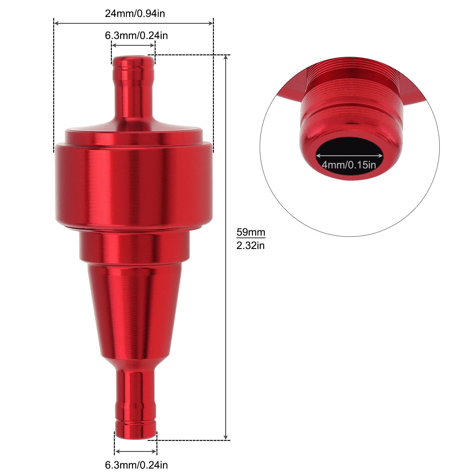 1/4인치, 6mm, 오토바이용 연료 필터, 자동차용, - Motorcycle Oil Filter 리뷰 및 가격