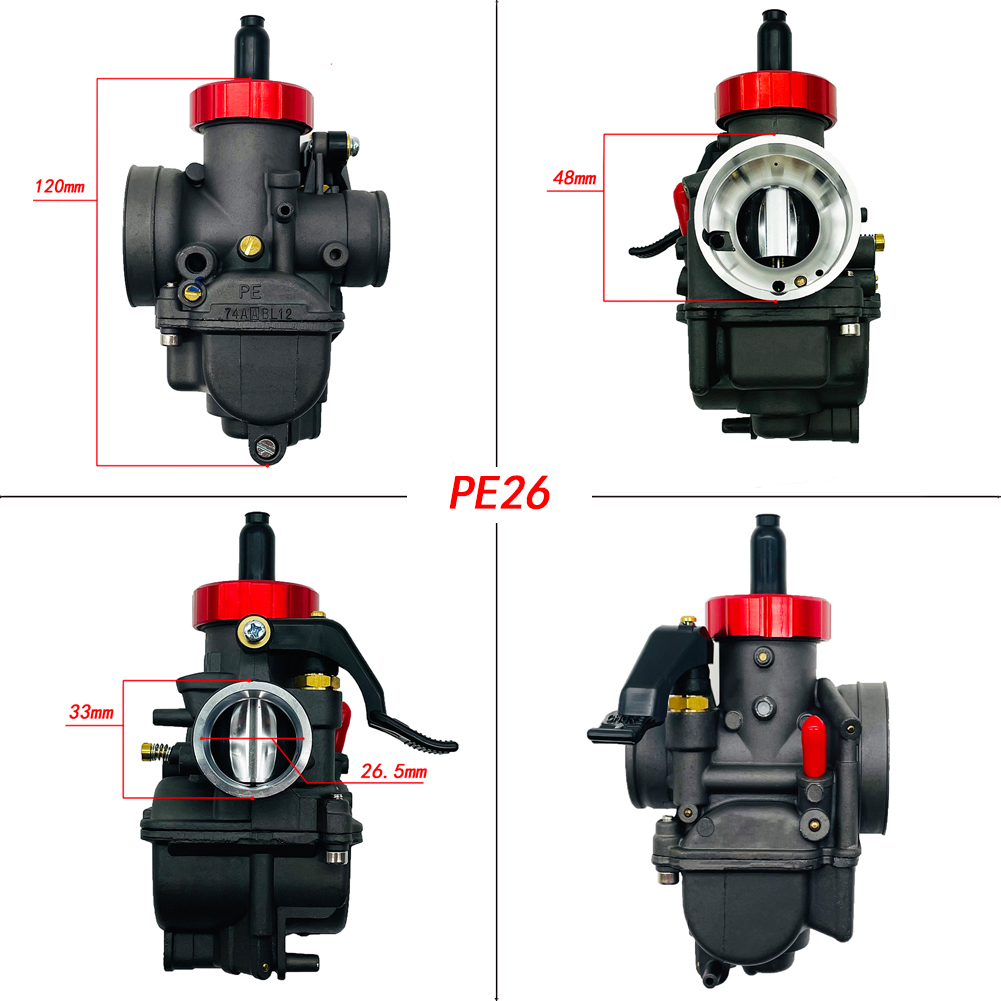 블랙 레드 대쉬 Pe24 Pe26 Pe28 Kx80 K - Motorcycle Carburetor 리뷰 및 가격